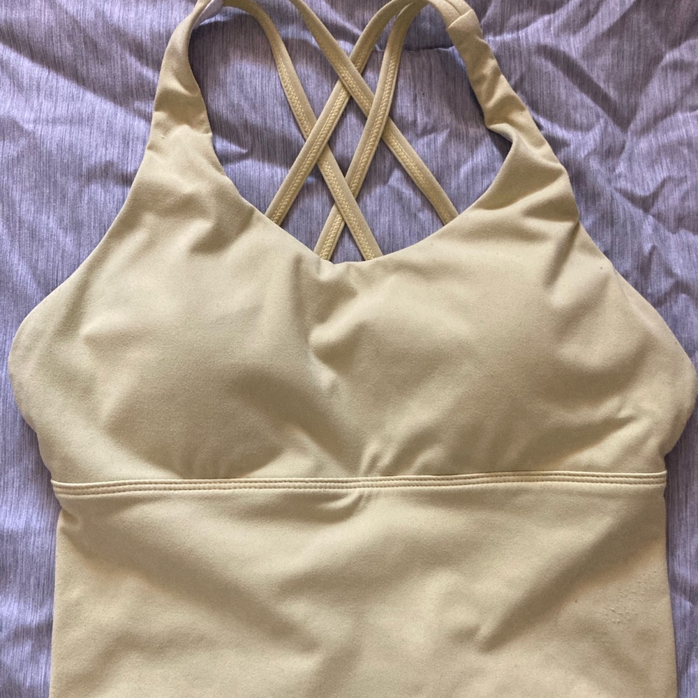 Pastel Yellow Matrix Bra Top